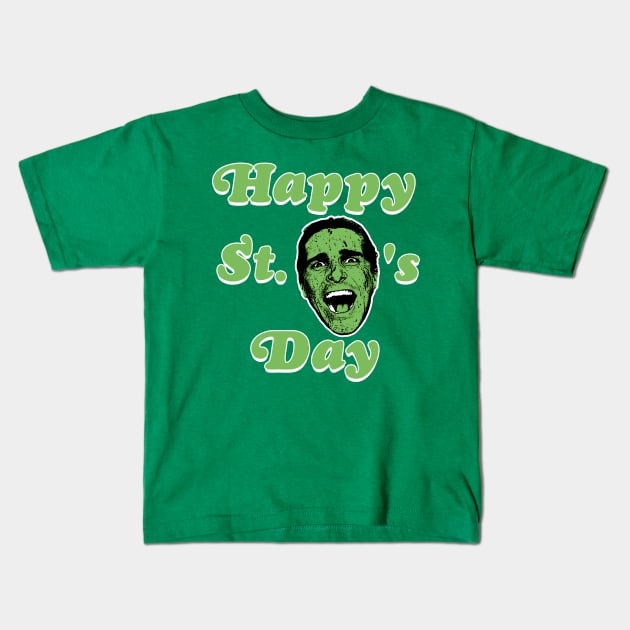 Happy St. Patrick Bateman's Day Kids T-Shirt by darklordpug